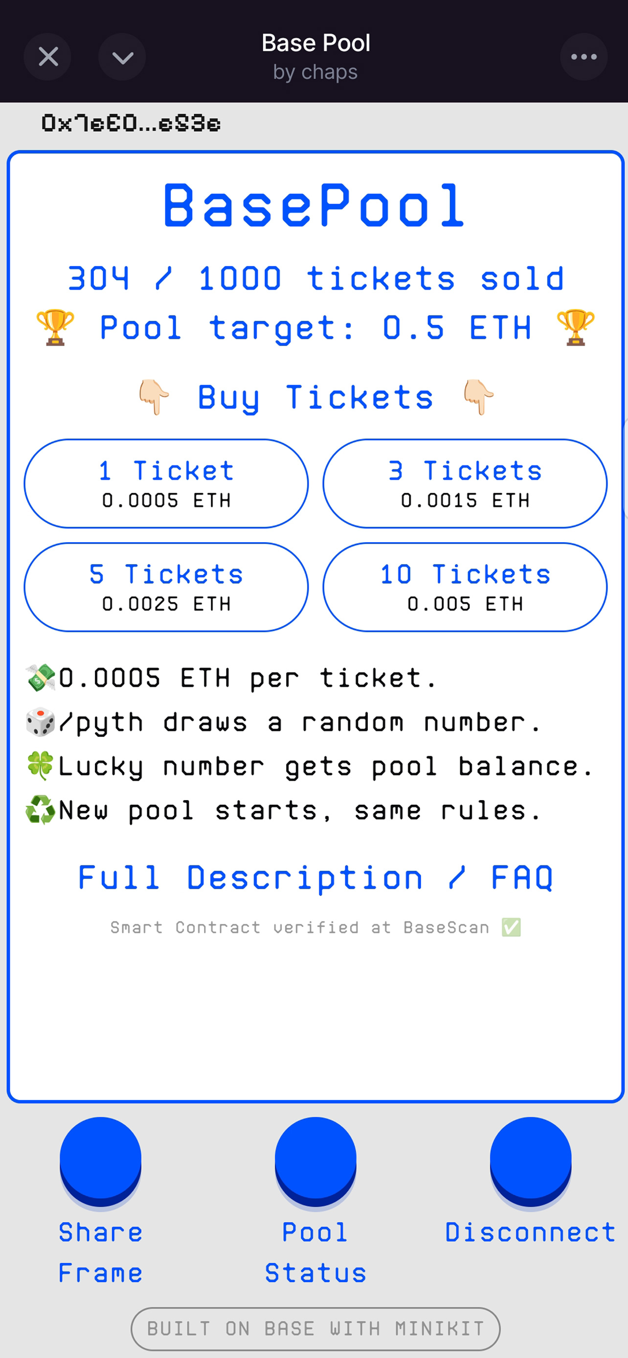 Join BasePool - Farcaster Mini Apps screenshot